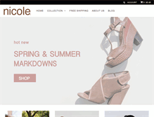 Tablet Screenshot of nicoleshoes.com